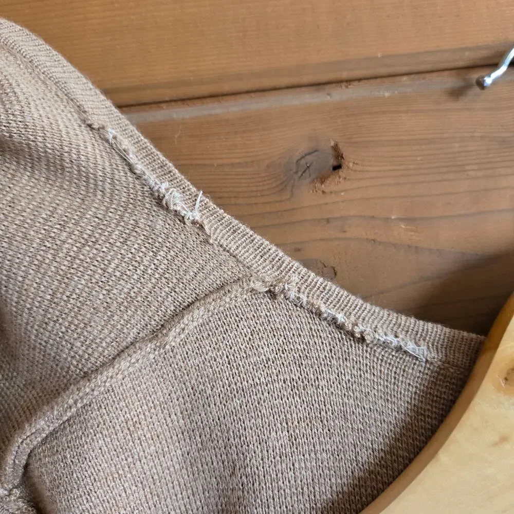 J. Crew Juliette Collarless Sweater Blazer Heathered Khaki Medium Cardigan Top - Picture 7 of 9